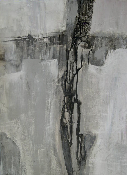 'Creation'  Acrylic and Ink on Canvas  30"x 22"