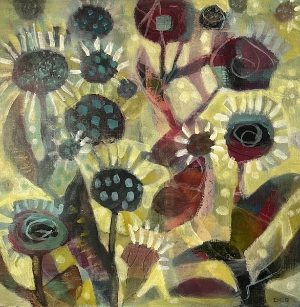 Donna C. Brown, 'The Wild Ones', Acrylic on Birch Panel, 12" x 12"