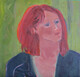 'Red Hair' Acrylic on Canvas  12" x 12"