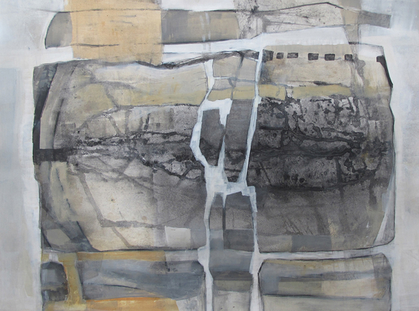 'Tsunagari 1', Acrylic and Charcoal on watercolour paper, 30"x22"